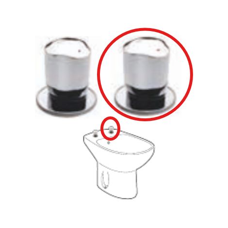 Roca – Tête de robinet intégrale pour bide – Filetage plomberie 1/2'' – Hauteur 150mm – A5A6630C00 (1/2)