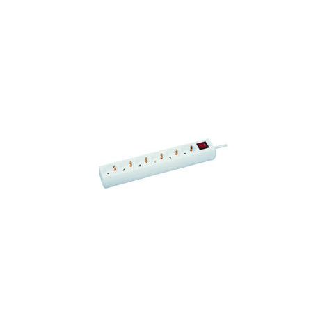 MicroConnect 6-fach Schuko-Steckdose 1,8 m Weiß (1/2)