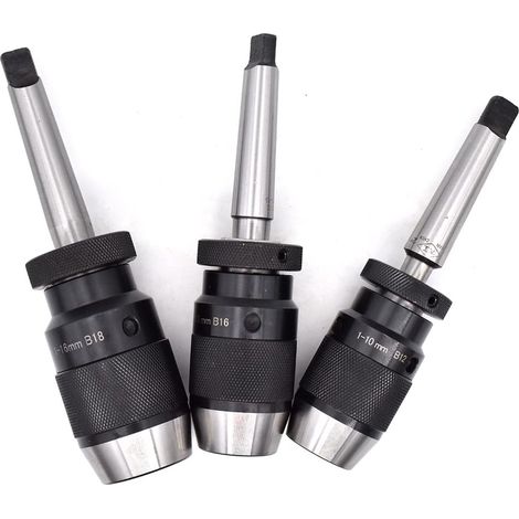 Mt3MT1 MT2 MT3 B10 B12 B16 B18 B22 1 Satz Kompatibel mit selbstsicherndem Bohrfutter CNC-Maschine (MT3-B18 (1-16MM)) (1/4)