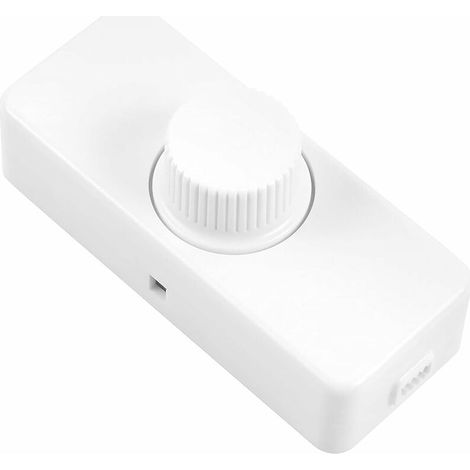 LED-Rückseitendimmer 3–100 W (Drehdimmer), geeignet für dimmbare LED-, Glüh- und Halogenlampen, 220–240 V, CE-Stecker, Weiß (1/5)