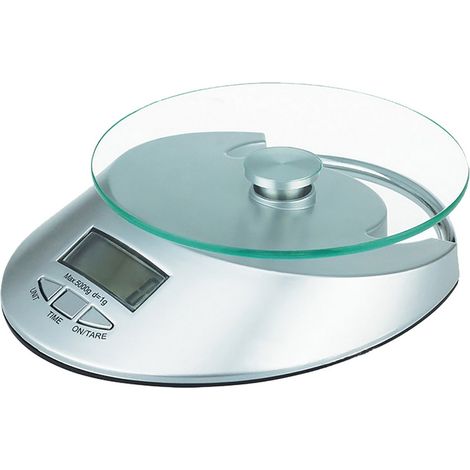 Bilancia digitale Kasart portata max 5 kg divisione a 1 gr piatto 15 cm batterie incluse