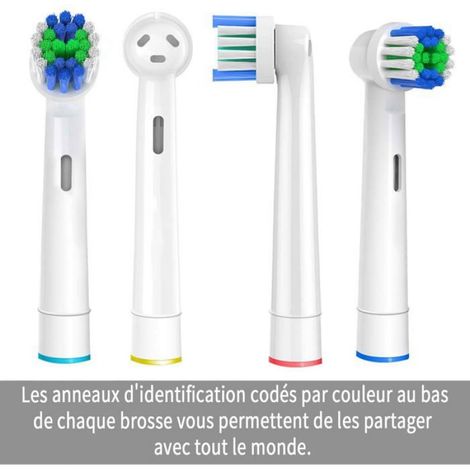 Têtes de brosse à dents électriques - - Lot de 8 - Compatibles Oral B - Sensitive (1/3)