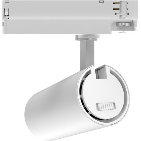 Spot LED sur Rail Triphasé 30W Fasano CCT Sélectionnable Dimmable DALI Blanc (2700K - 3200K - 4000K) Sélectionnable