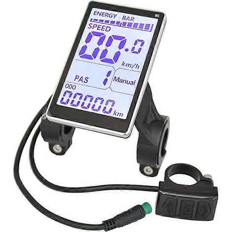 Compteur de vitesse vertical LCD intelligent M5 pour vélo électrique/VTT/scooter ( ) (1/5)