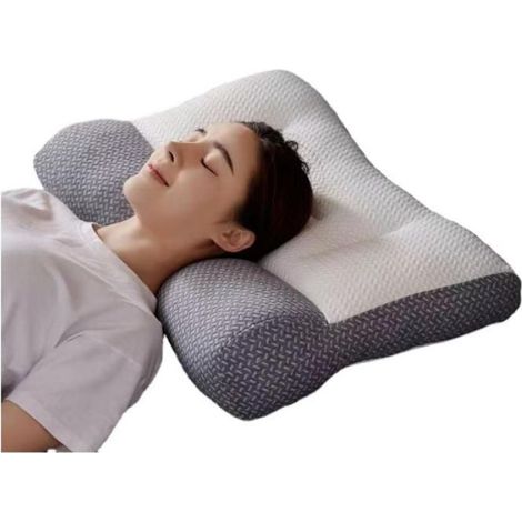 1 ergonomisches Nackenstützkissen, 48 x 74 cm, Nackenstütze, gegen Schnarchen und Schlafapnoe, für Rücken- und Seitenschläfer (1/5)