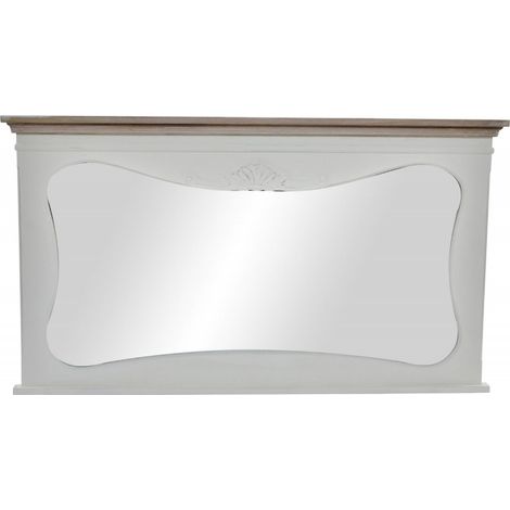 Miroir élégant blanc en bois pour intérieur chic - Blanc naturel bois (1/3)