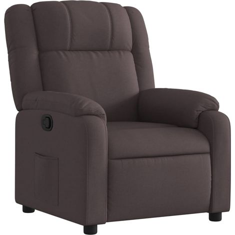 Maison Exclusive - Sillón reclinable de tela marrón oscuro (1/5)