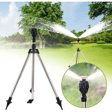 Arroseur Rotatif Automatique, Trépied Télescopique pour Pelouse et Jardin – Système d'Irrigation Économe en Eau (1/4)