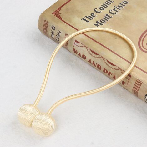 Magnetic curtain tie beige 46 cm long 1 curtain tieback curtain accessories curtain magnet curtain holder (1/5)