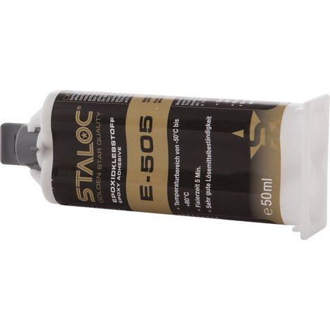 STALOC E-505 Epoxidklebstoff 50 ml transparent, Allzweckkleber, Metallkleber 2K ohne Mischer (1/4)