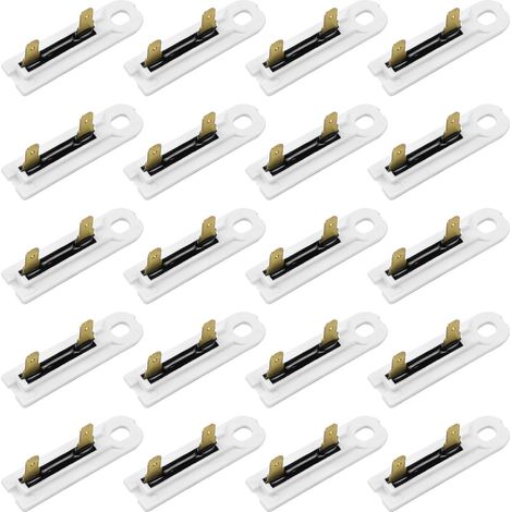 Pièce de remplacement de fusible thermique de sécheur 3392519 mise à niveau adaptée pour les sécheurs à remous à remous et Ken-more par remplace 3388651, 694511, 80005, WP3392519VP (20pcs)