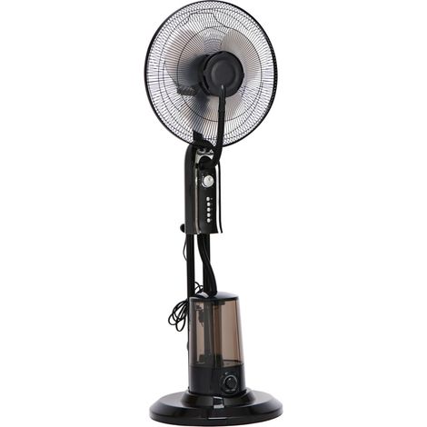 Ventilatore nebulizzatore d'acqua con timer, 43 cm (17"), 75 W, 3 velocità, serbatoio NeoBreeze da 3,2 litri, marca Raydan Home.