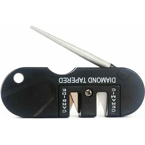 Aiguiseur Couteaux, Portable Affûteur Mini affuteuse tungstene tig, Outil Pliable Affuteur Diamant, Mixte Adulte-Survie en Plein air chasse Eguiseur de Couteau (1/4)