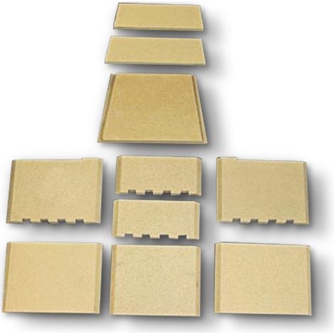 Habillage de foyer pour poêles à cheminée Havanna C de Fireplace - vermiculite - 10 pièces