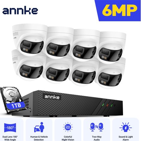 ANNKE 6MP Outdoor PoE Security Camera System with Person Vehicle Detection Color Night Vision (1/5)