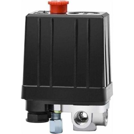 PA Pressostat Compresseur Air 4 Sorties 90-120 PSI 240V Commutateur Pression Vanne Contrôle (1/4)