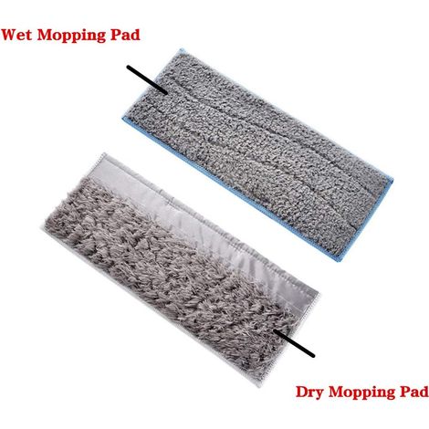 Sollbry Paquet de 4 tampons de nettoyage lavables et réutilisables pour iRobot Braava Jet m6 (6110) (6012) (6112) (6113) Ultimate Robot Mop (2 tampons humides et 2 tampons secs) (1/4)