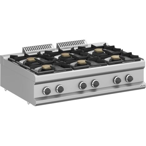 Réchaud à gaz - 6 feux - 6x7 kW - Sur table - MFB711TXL MAGISTRA PLUS 700 - Arilex