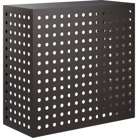 Klimaanlagenabdeckung Schwarz 110 x 50 x 105 cm Stahl vidaXL