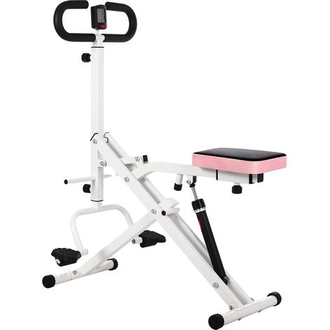 Beinpresse, verstellbarer Widerstand, faltbares Design, WEISS (1/2)