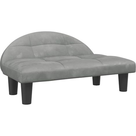 Cama para perros de terciopelo gris claro 70x52x30 cm vidaXL (1/5)