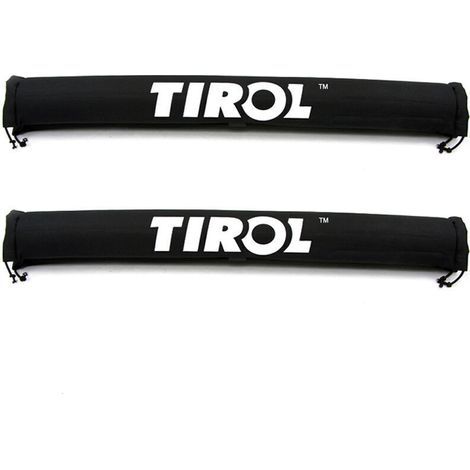 Nouvelle paire de coussins de porte-bagages Oxford, barre transversale rembourrée gonflable, couverture de toit, porte-bagages, tissu de protection, modèle: noir (1/5)