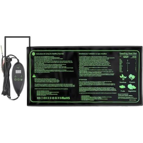 50 x 25 cm Tapis Chauffant Plantes, 230 V Reptile Température Coussin Chauffant Amphibiens Tapis pour Animaux de Compagnie Tapis de Lit Chaud Sûr et Durable (1/5)