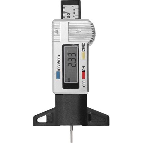 Digital Tire Tread Depth Gauge for Cars, Trucks, and Motorcycles, Large Screen with Metal Probe, ABS Material, Portable Size (1/5)