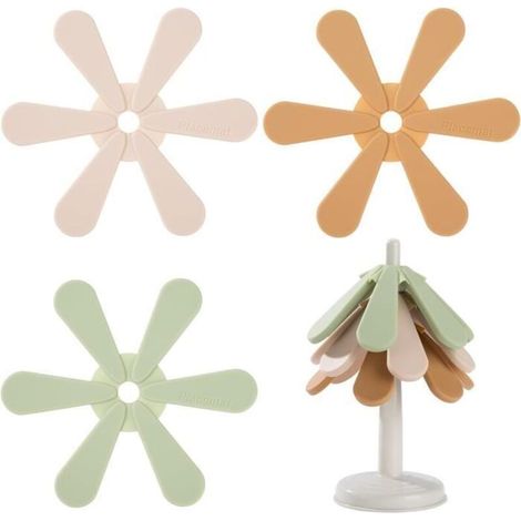 Dessous de Plat - Silicone - Arbre de Noël - Réutilisable - Résistant à la Chaleur - Pliable (1/4)
