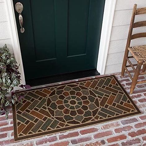 Tapis D'Entrée - 60 x 120 cm - Caoutchouc Recyclé Non Glissant - Surface Canalisante - Pour Extérieur et Intérieur - 1 Pièce (1/5)