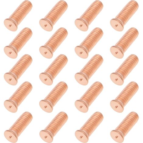 Lot de 200 goujons cuivrés en acier au carbone M6 x 16, vis de soudage par points cuivrées, clous de soudage pour décharge de condensateur