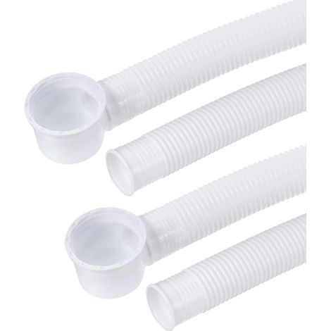 Bonde de baignoire extensible sourcing map 75 cm, tuyau vidange pour douche, blanc, lot 2