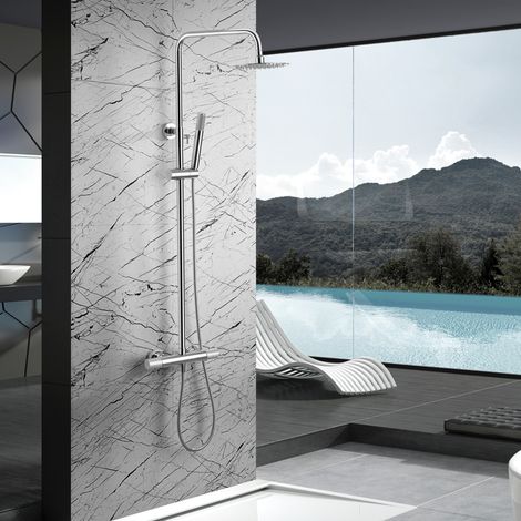 Imex -  Columna Ducha Termostatica con Grifo Cromado Serie Line (1/5)