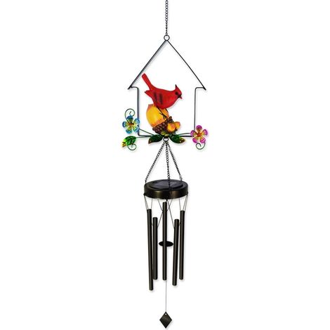 Carillon à Vent Solaire - Éclairage Design en Forme d'Oiseau - Carillon À (1/5)
