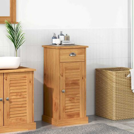 Bathroom Cabinet with Drawer VIGO Honey brown 37.5 x 34 x 80 cm vidaXL (1/5)