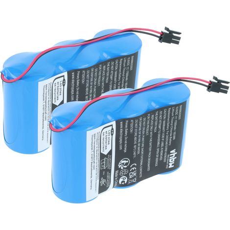 vhbw 2x batería compatible con ABB IRB 140 M2000, 140 M2000A, 1400 M2004, 1400 M2000, 1400 M2000A robot industrial (17000 mAh, 10,8 V, Li-SOCl2)