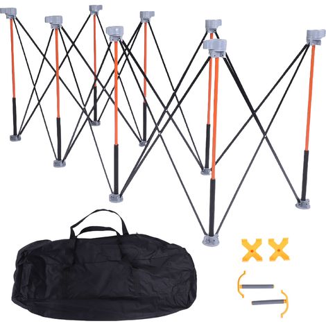 Établi pliant à 8 pieds avec griffes de fixation, charge de 800 kg, poste de travail télescopique réglable et portable pour la construction du bois (1/5)