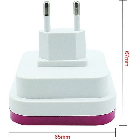 Luce di sicurezza colorata per camerette bambini che si accende automaticamente al buio - Colore: Rosa (1/4)