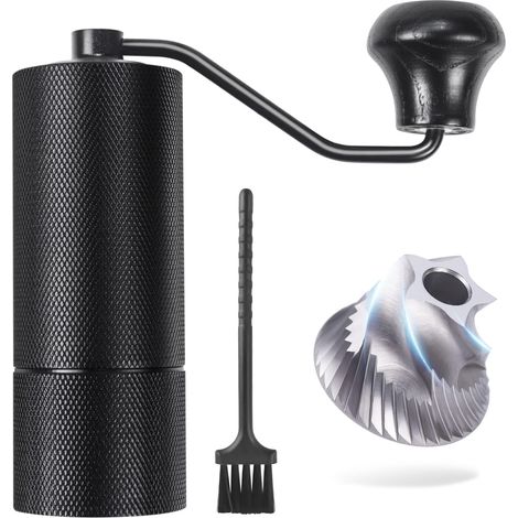 Moulin à café à réglage manuel, moulin à café portable pour cafetière à piston, cafetière à filtre, expresso (1/5)