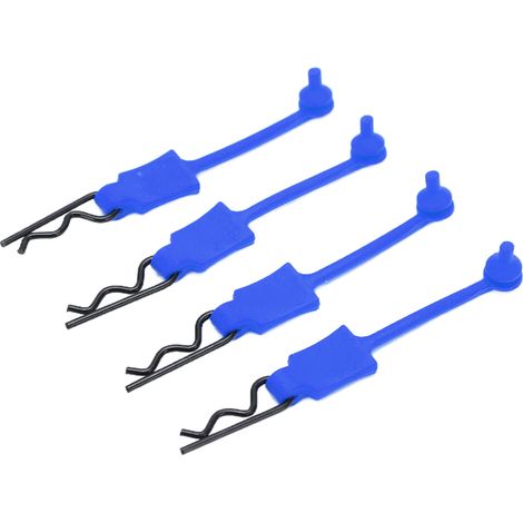 4 pièces de pinces de carrosserie universelles pour voiture RC 1/10, clips de verrouillage de carrosserie, accessoires de remplacement, bleu foncé (1/5)