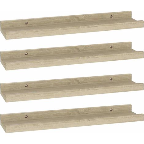 Maison Exclusive - Wandregale 4 Stk. Sonoma-Eiche 40x9x3 cm (1/5)