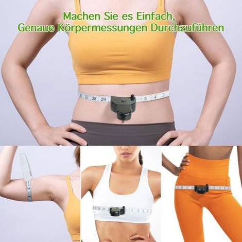 Ruban De Mesure Rétractable - Double Face Corps Et Taille - Pour Mesure Poitrine Et Tour De Taille - 2 Pièces (1/5)