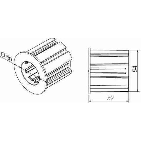 Nice 575.26000 - Kit calotta bianca per rullo tipo Acmeda 60 mm, per motori 35/45 mm. Da associare necessariamente ai kit supporti bianchi, interasse 55 mm, per motori 35 mm, 525.40002 o 525.40003.