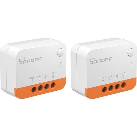 SONOFF ZBMINIL2 Zigbee Smart Schalter 2 Stuck,6A/1440W 2 Way Smart Switch(Kein Neutralleiter Erforderlich),Smart Lichtschalter Zigbee 3.0 Hub Erforderlich,Kompatibel mit Alexa, Google Home (1/5)