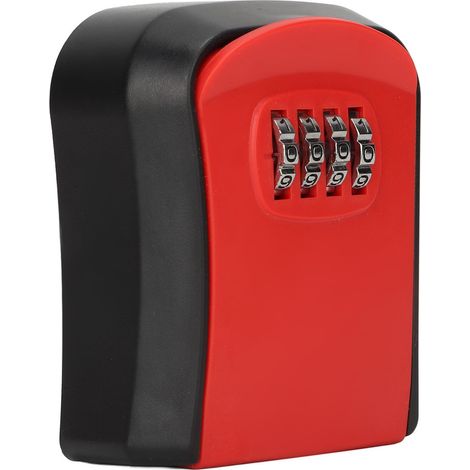 Boîte à clés murale à combinaison en ABS étanche à 4 chiffres avec 5 clés (1/5)