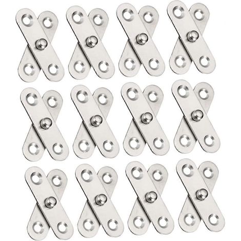 Kit de 16 charnières de porte invisibles en acier pour meubles, pivotantes (1/5)