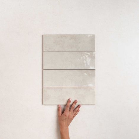 Faïence Effet Zellige Blanc CINQUE TERRE Blanco 10x30cm (1,02m²) - Les Carreaux de Jean (1/5)