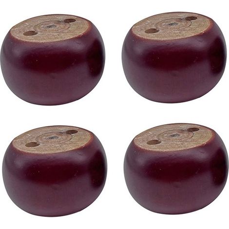 Ensemble de 4 protège-pieds de chaise, protège-pieds ronds pour meubles, pieds simples en bois massif pour meuble TV, pieds pour canapés et tables basses, accessoires de meubles, pieds de meubles (1/5)