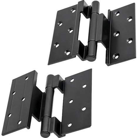 Set mit 2 Türscharnieren, Scharnieren für Drehtüren, Klappscharnieren, geeignet für Fenster und Schränke.