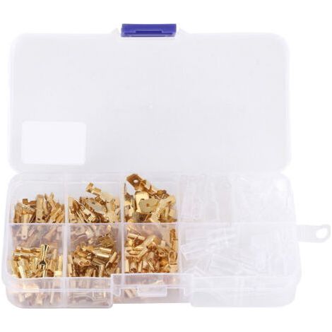 210Pcs Gold Insulated Male Female Electrical Wire Terminal Connectors 2.8/4.8/6.3mm,DUBUNS (1/5)